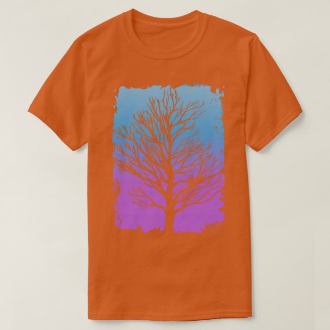Baum im Nebel T-Shirt (Design vorne)