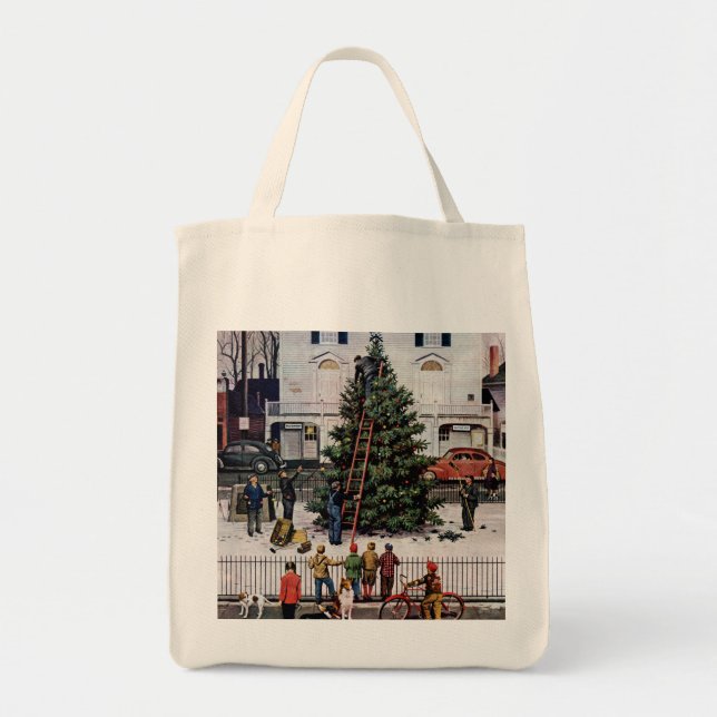 Baum im Rathausplatz Tragetasche (Vorne)