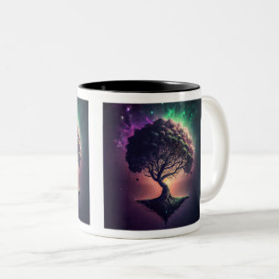 Baum im Raum Zwei-Tonen-Tasse, 11 oz Zweifarbige Tasse