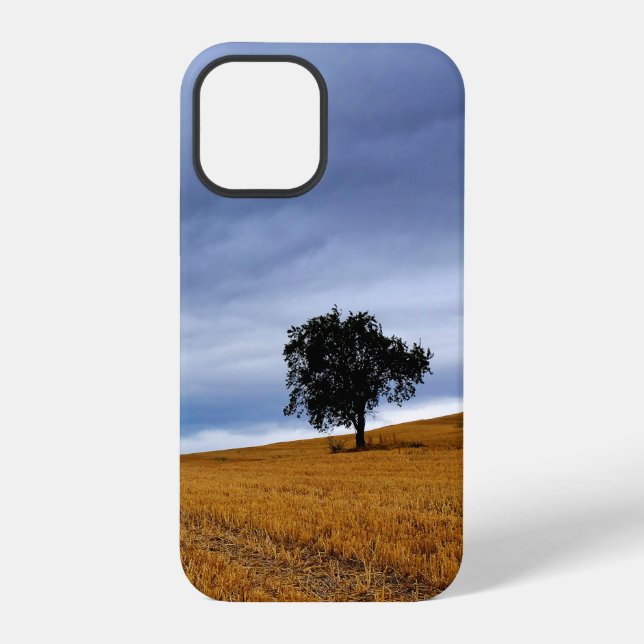 Baum in einem Weizenfeld iPhone 12 Pro Hülle (Rückseite)