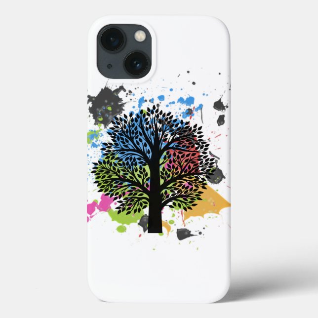 Baum in Farben Case-Mate iPhone Hülle (Rückseite)