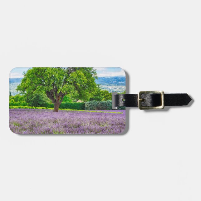 Baum in Lavender Field, Frankreich Gepäckanhänger (Vorderseite horizontal)