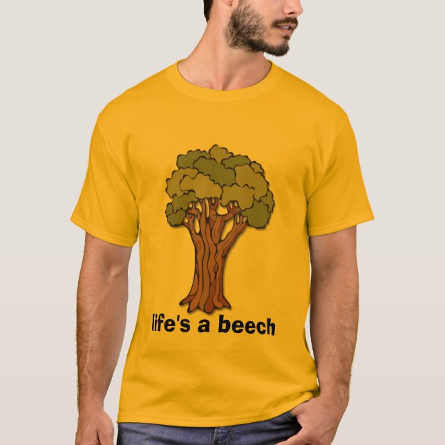 Baum, Leben ist eine Buche T-Shirt (Vorderseite)