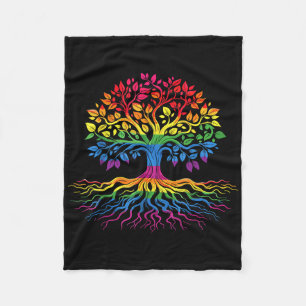 Baum Leben Regenbogen Lgbt Cool Gay Pride Flagge V Fleecedecke