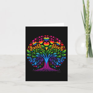 Baum Leben Regenbogen Lgbt Coole Gay Pride Flagge Karte