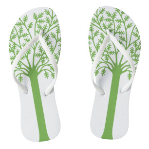 Baum mit grünen Blätter Flip Flops
