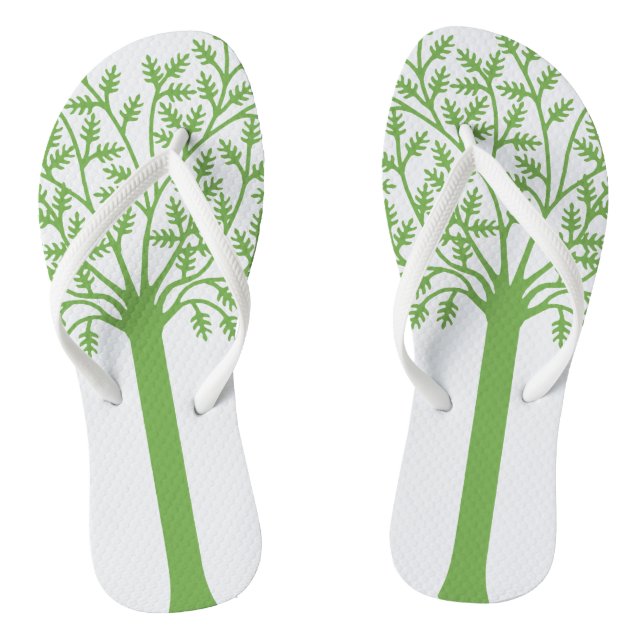 Baum mit grünen Blätter Flip Flops (Fußbett)