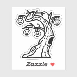 Baum mit hängender Laterne Aufkleber