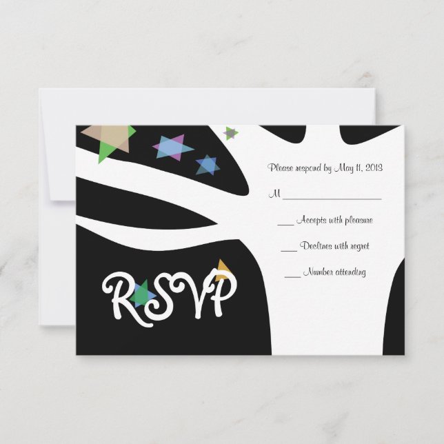 BAUM MIT STARS Bat Mitzvah Einladung (Vorderseite)