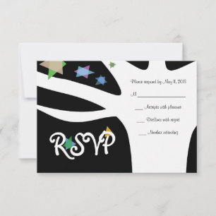 BAUM MIT STARS Bat Mitzvah Einladung