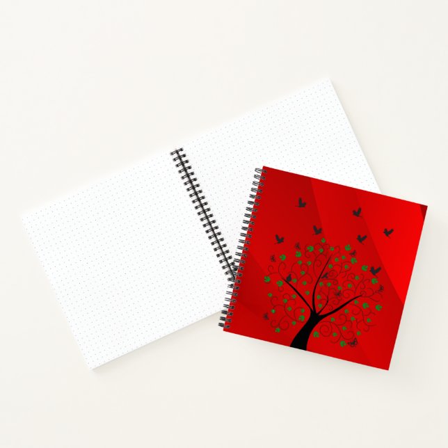 Baum mit Vögeln Notizbuch (Innenseite)