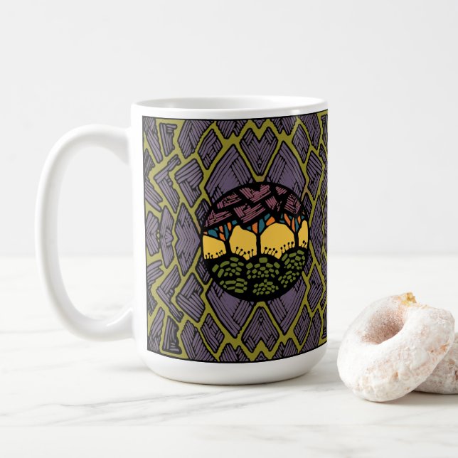 Baum-Muster Kaffeetasse (Mit Donut)