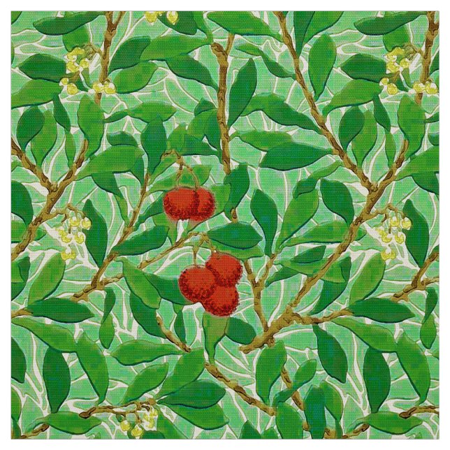 Baum-Muster William Morriss Lychee, hellgrün Stoff (Muster)