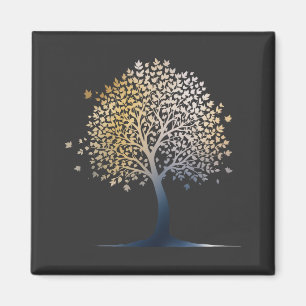 Baum Nature Environment Life Silhouette Style Magnet