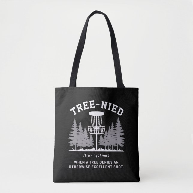 Baum Nied Disc Golf Lustiger Dummer Tree-nied  Tasche (Vorderseite)