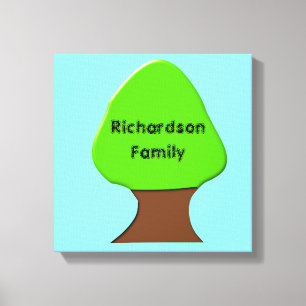 Baum Personalisierbarer Genealogie-Leinwanddruck Leinwanddruck