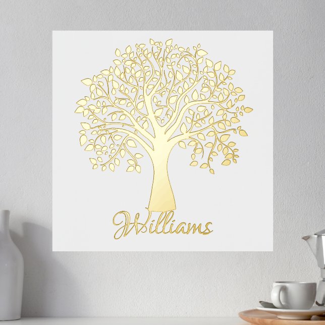 Baum personalisierter Familienname Foliendrucke (In Situ (Theke 2))