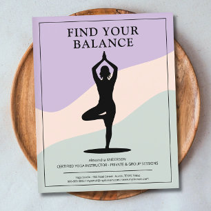 Baum-Pose - Sauberer Yoga-Indertor Flyer