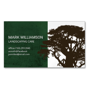 Baum Rasenpflege und Landschaften Magnetische Visitenkarte