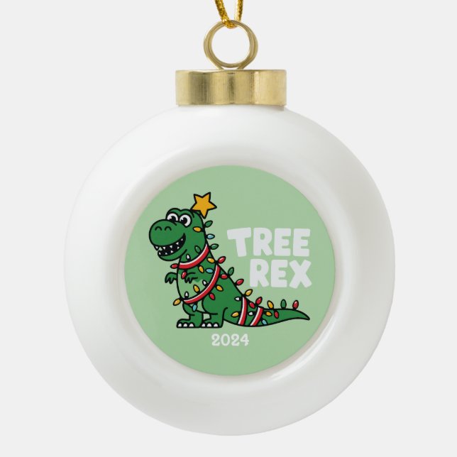 Baum Rex Keramik Kugel-Ornament (Vorderseite)
