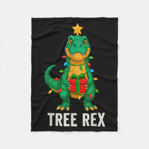 Baum Rex Lustiger Dinosaurier Weihnachten Fleecedecke