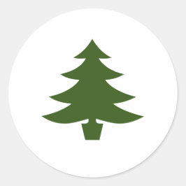 Baum Runder Aufkleber