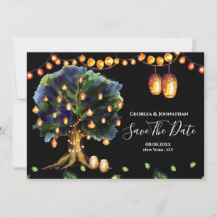 Baum rustikal-orientalische Laterne Save The Date