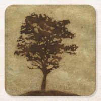 Baum-Silhouette auf Bronzehintergrund