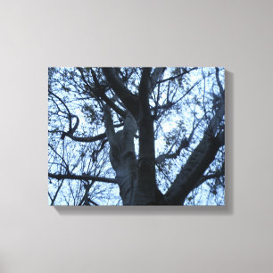 Baum-Silhouette Fotoleinwand Druck Leinwanddruck