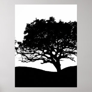 Baum-Silhouette Poster
