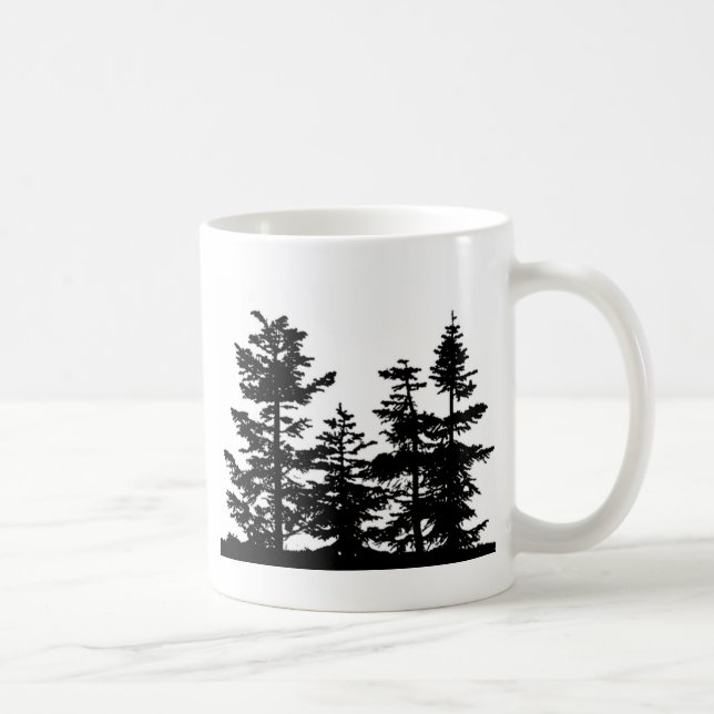 Baum-Silhouetten Kaffeetasse (Rechts)