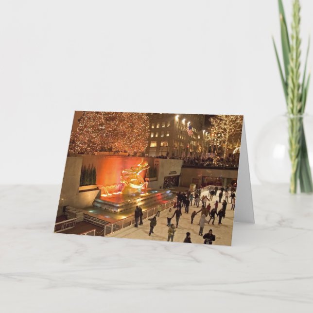 Baum-Skater Feiertagskarte (Vorderseite)