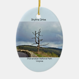 Baum-Skyline-Antrieb Keramik Ornament