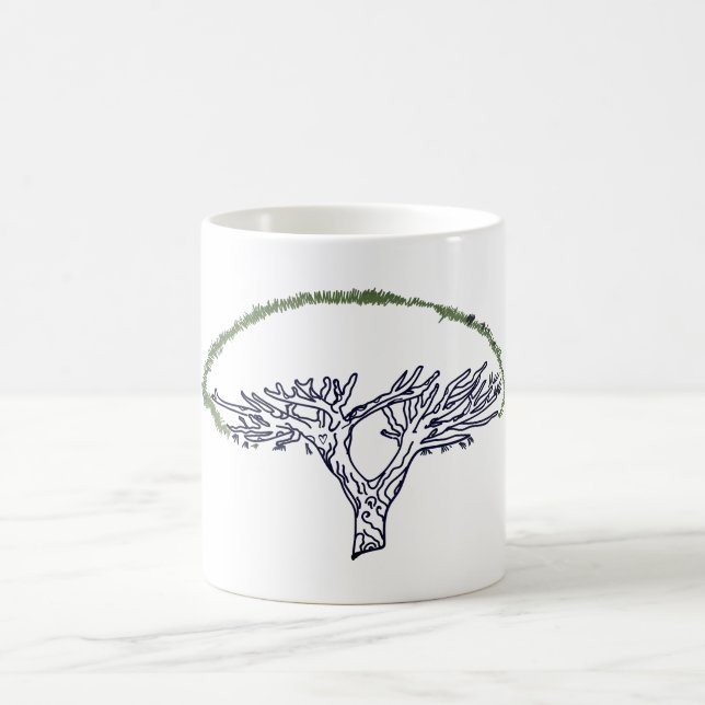 Baum, Socotra-Drachenbaum Zeichnend Tasse (Mittel)