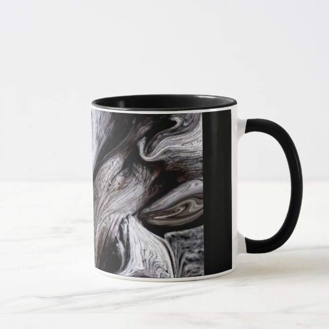 "BAUM-STAMM" 11 Unze. SCHWARZE WECKER-KAFFEE-TASSE Tasse (Rechts)
