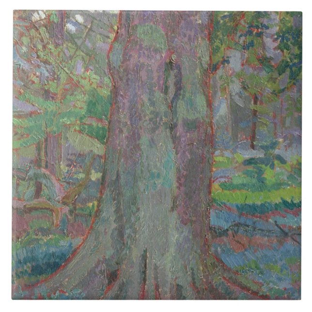 Baum-Stamm, 1916 (Öl auf Leinwand) Fliese (Vorderseite)