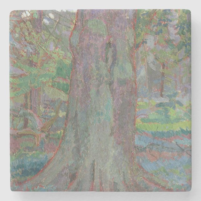 Baum-Stamm, 1916 (Öl auf Leinwand) Steinuntersetzer (Vorderseite)