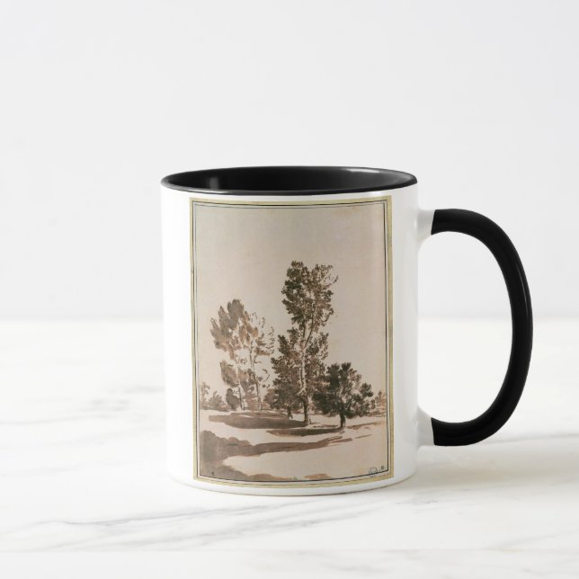 Baum-Studie (Stift u. Tinte auf Papier) Tasse (Rechts)