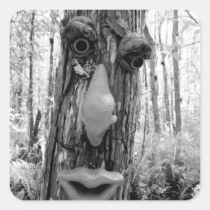 Baum-Troll auf einem Big Cypress-Baum. Quadratischer Aufkleber