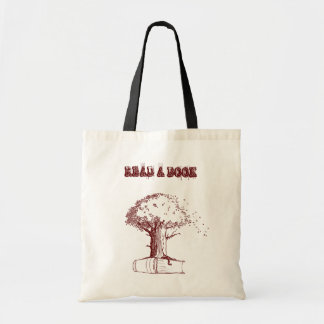 Baum und ein Buch Tragetasche
