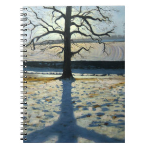 Baum und Schatten Calke Abtei Derbyshire Notizblock