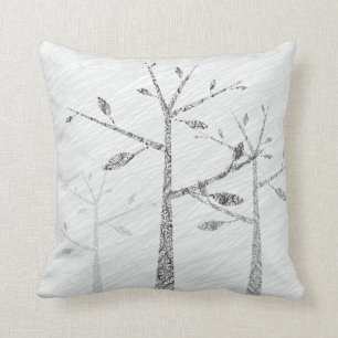 Baum-Vogel-Silhouettedekoratives Throw-Kissen Kissen