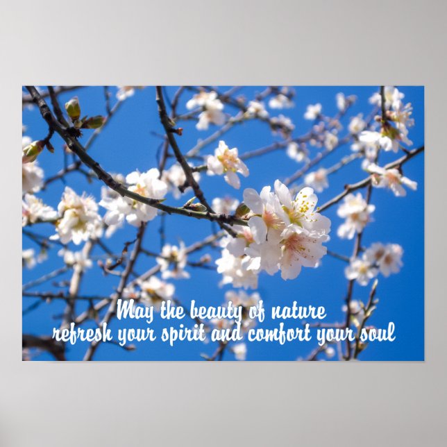 Baum von Blume inspirierendes Poster (Vorne)