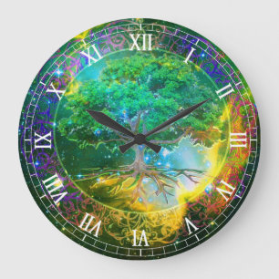 Baum von LebenWellness Große Wanduhr