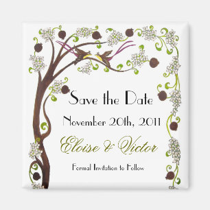 Baum von Magneten des Lebens Save the Date (V) Magnet