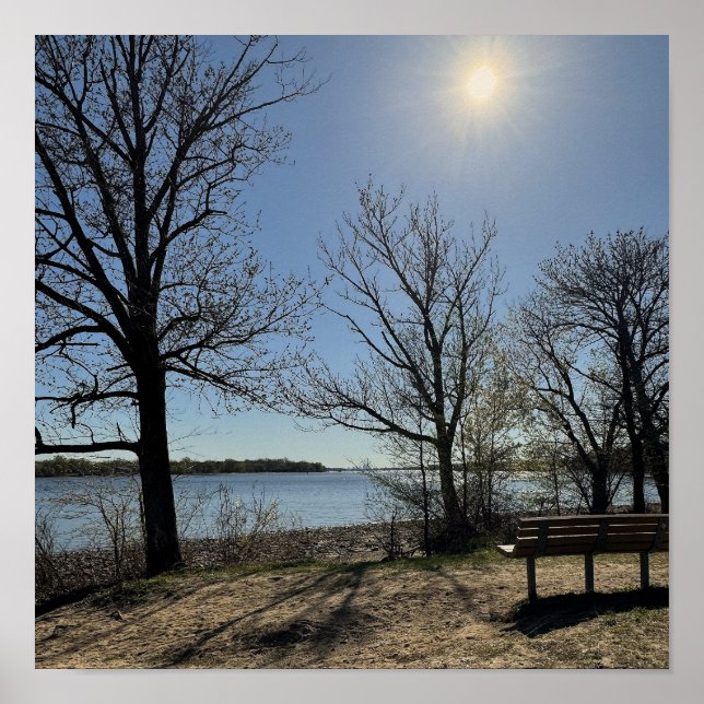 Baum-Wasserlandschaft-Poster Poster (Vorne)