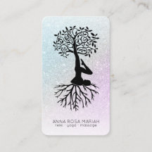 *~* Baum Yoga Pastel Glitzer Man Woman S