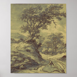 Baum Zeichnend Vintage Kunst - veränderte Digitald Poster