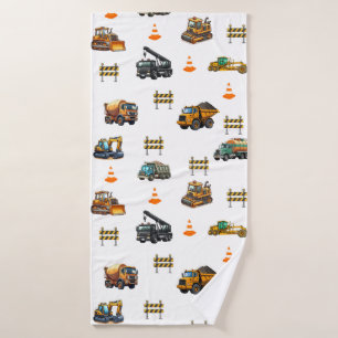 Baumaschinen badehandtuch