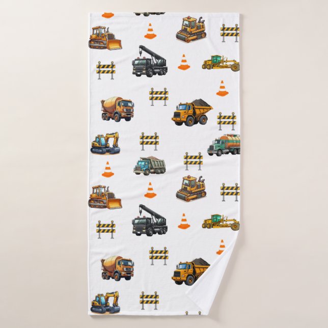 Baumaschinen  badehandtuch (Badehandtuch)